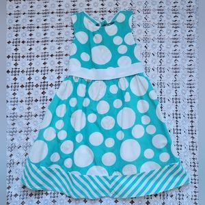 Rare Editions blue polka dot dress
